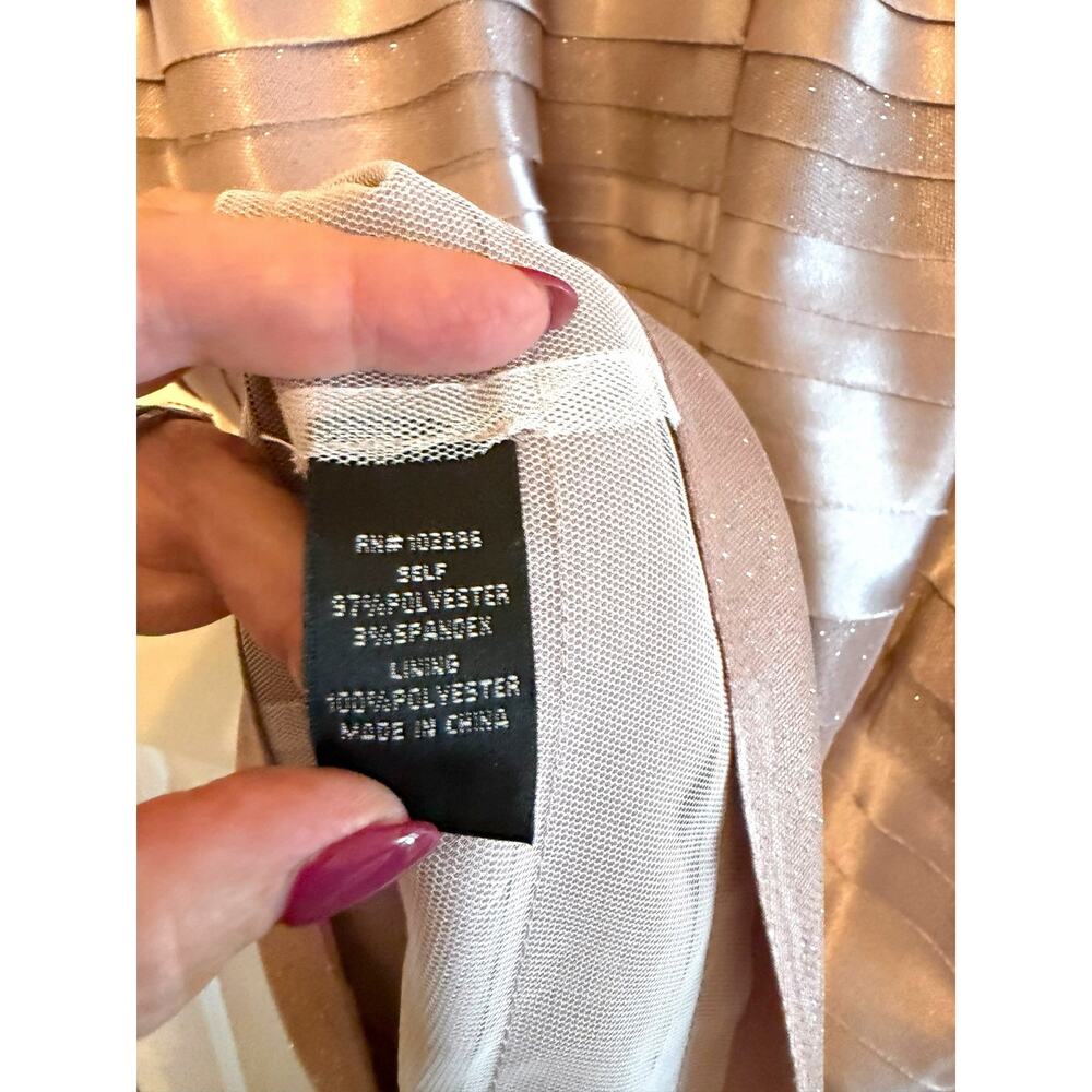 NWT Champagne Sparkly Connected Dawn Oliva Cocktail Dress - Size 10 - Picture 4 of 13